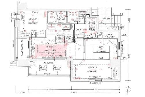 セレッソコート和歌山アクロス　オーナーチェンジ物件の間取り
