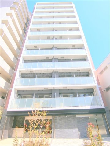 ラクラス蒲田＠仲介手数料無料の外観|2019年2月築　RC鉄筋コンクリート造地上12階建て1K~2LDK総戸数42戸の高級賃貸Iotマンション　JR京浜東北線蒲田駅近の東京都大田区西蒲田8丁目　最大1ギガの光インターネット無料