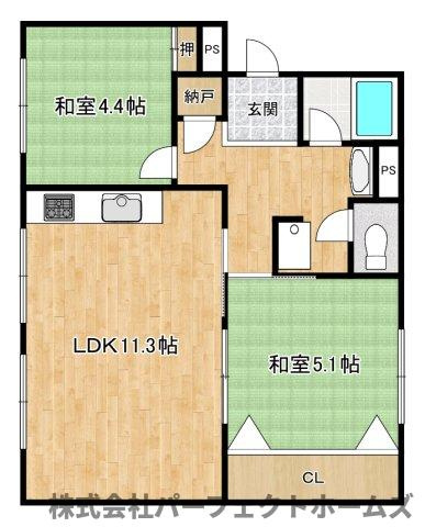 釈尊寺第一住宅12号棟の間取り