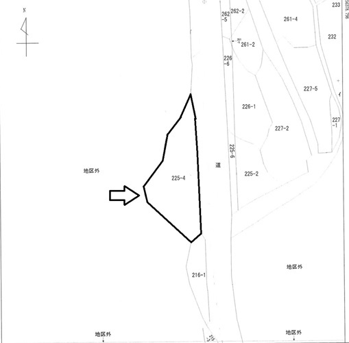 高島市マキノ町山中180坪土地の土地図