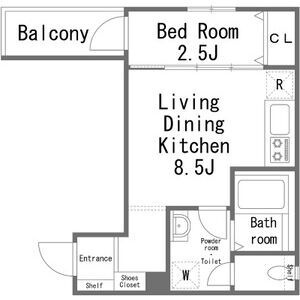 Bliss中村日赤の間取り