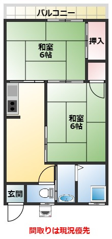 むらさきアパートの間取り