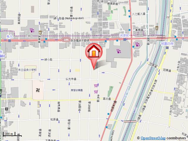 HF四条河原町レジデンスの地図