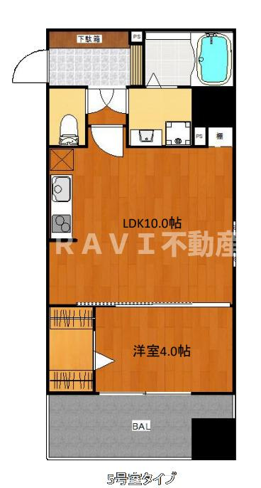 グランプラス谷町 BRAVI不動産の間取り