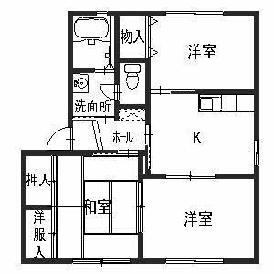 バリュージュ今在家D棟の間取り