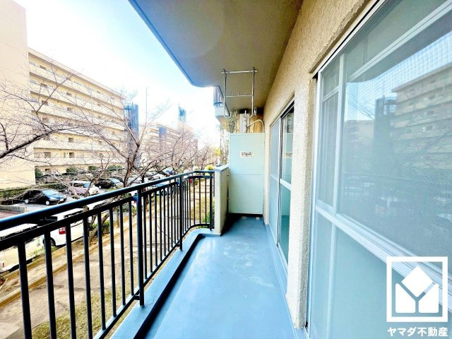 ユニ宇治マンション1号館のバルコニー