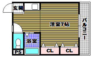 レインボーハイツ南の間取り