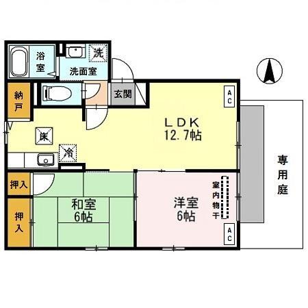 グリーンハイツ北山Ⅱの間取り|※現況優先