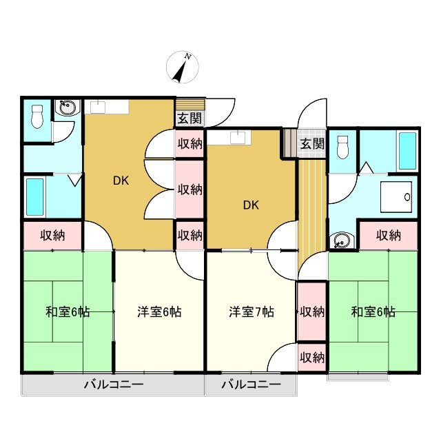 ソレアードA　IⅡの間取り