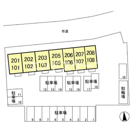 セサミコートの区画図|高崎、前橋エリアのお部屋探しはエンドスケープまで！お客様の理想お聞かせ下さい♪