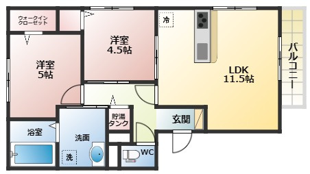 【間取り】 | エクレール天美我堂
