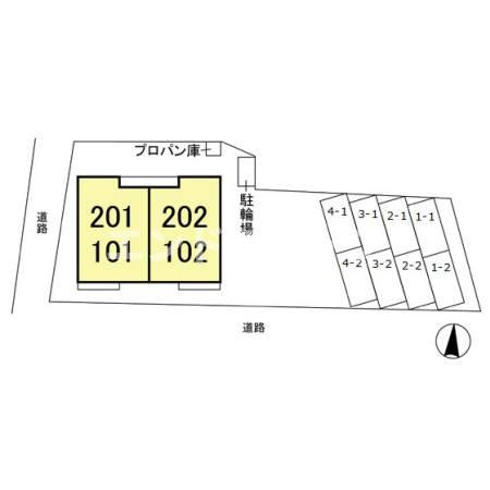 カーサ パッソの区画図|高崎、前橋、伊勢崎エリアのお部屋探しはエンドスケープまで！お客様の理想お聞かせ下さい♪