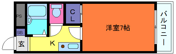 ＨＵ岩屋ハイツの間取り