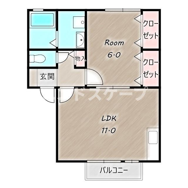 オリーヴ Ⅱの間取り|高崎、前橋のお部屋探しはエンドスケープまで！お客様の理想お聞かせ下さい♪
