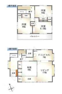 【間取り】 | 南アルプス市飯野 角地 公園が近い中古戸建 4LDK | 建物118.38㎡ 4LDK 南向き