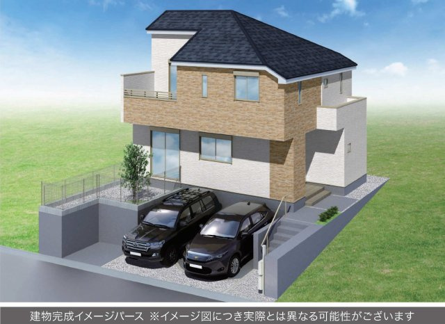 【横浜市旭区白根５丁目67-2新築戸建て】★仲介手数料無料★（白根小学校・今宿中学校）の外観パース