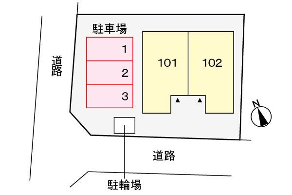 タカヴィレ　　刈谷市近郊の賃貸ならクラスホーム刈谷店の区画図
