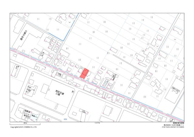 郡築一番町　売り土地の地図
