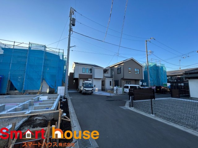 相模原市中央区田名　新築6棟　田名北小学校・田名中学校の前面道路含む現地写真