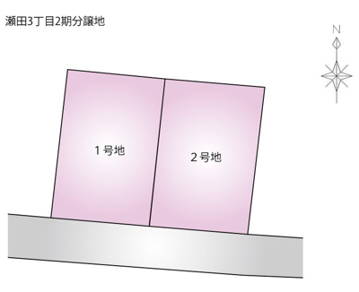 【区画図】 | 瀬田３丁目　ニュータウン2期　分譲2区画1号地