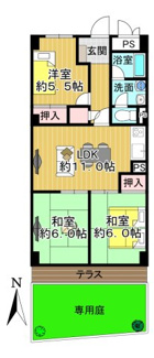 【間取り】 | ユニハイム高槻