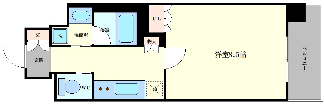 リーガル靭本町の間取り