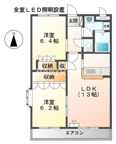 エルミタージュの間取り|間取図