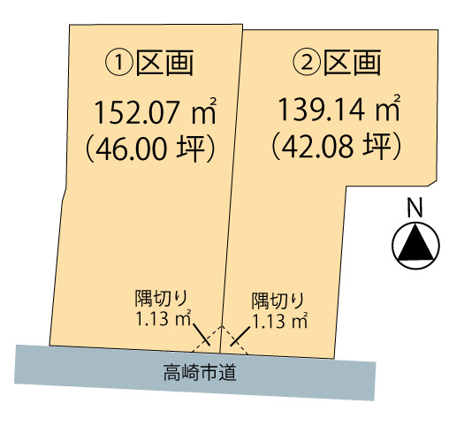 高崎市請地町　全２区画　売地