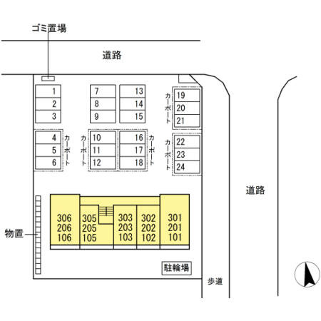 Ａ－ｒｏｏｍ寒河江の区画図