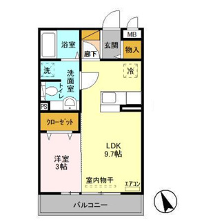 【間取り】 | エスポワール Ｂ