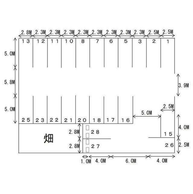 岐阜市加納南陽町３丁目の駐車場の間取り