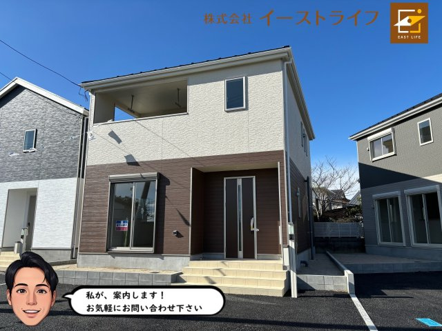 【子育てエコホーム支援事業対象物件】植田町第18の外観|完成済　２号棟の外観です。いつでもご案内いたします！（担当：梶田　Tel：080-9052-9009）