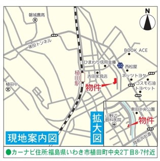 【子育てエコホーム支援事業対象物件】植田町第18の地図|現地案内図です。ご参照ください