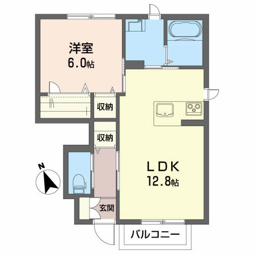 シャーメゾン　ｗｉｔｈ　Ｐの間取り