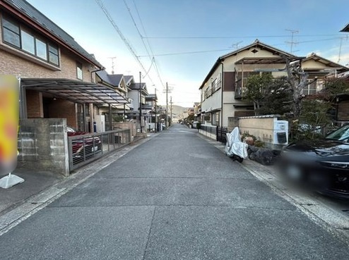 川島調子町　建築条件付土地　Bプランの前面道路含む現地写真