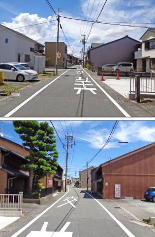 【前面道路含む現地写真】 | 松阪市川井町　建売分譲住宅Ｄ号棟 | 南側前面道路