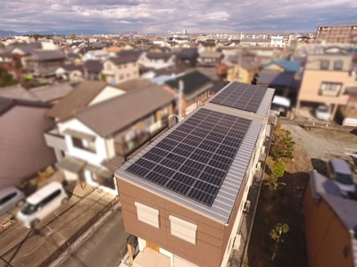 【発電・温水設備】 | 松阪市川井町　建売分譲住宅Ｄ号棟 | 太陽光発電システム8.28kW　ソーラーパネル搭載