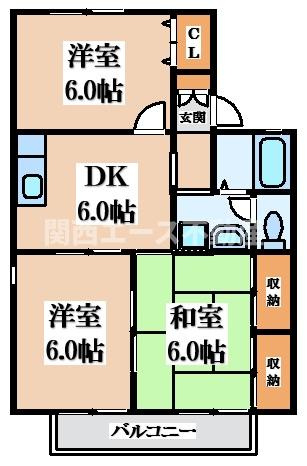 【間取り】 | グリーンシャルマンA棟