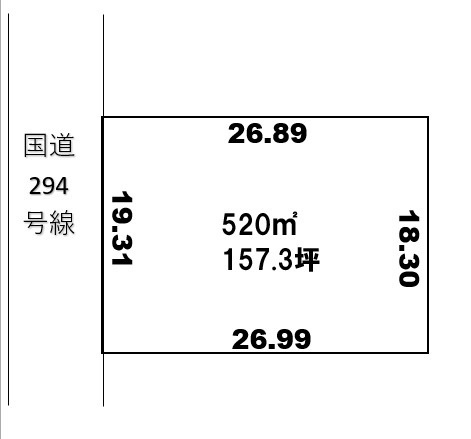 真岡市さくら3丁目　事業用地の土地図