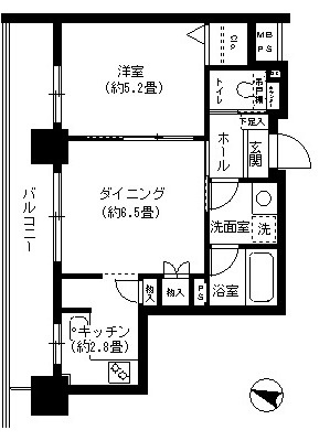 クリオ文京小石川の間取り|1LDK