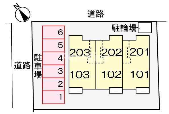 コンセルヴェ十六田の駐車場|駐車場
