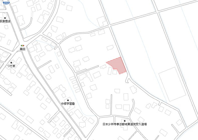 都城市安久町の売地の土地図