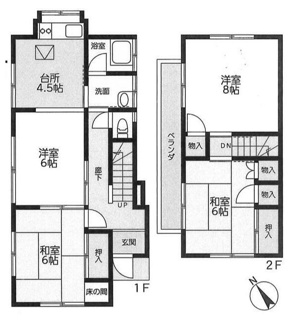 【間取り】 | 上矢部貸家