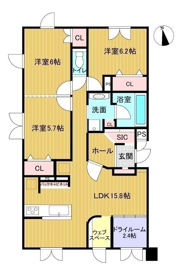 メゾンシャルドネ長良東小前の間取り