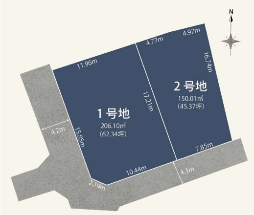 箕面市桜３丁目　土地の区画図