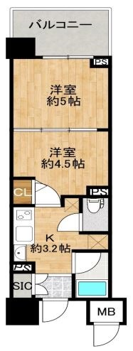 【間取り】 | エスリード八尾北本町（オーナーチェンジ）用和小学校区　近鉄八尾駅