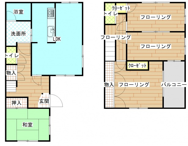井口貸家の間取り