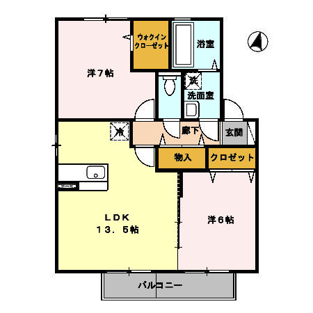 【間取り】 | フェリース美野島