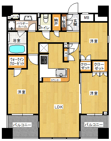 【間取り】 | シティタワー松山西堀端