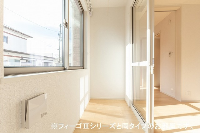 八女市本町のアパートのバルコニー